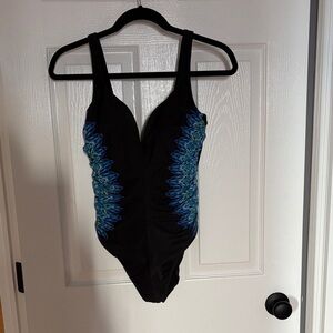 Miraclesuit Black and Blue Swimsuit